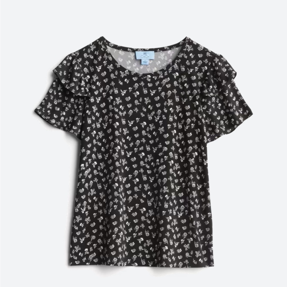 CECE SPORTSWEAR Ruffle top size L NWT